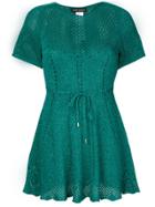 Twin-set Belted Knit Mini Dress - Green