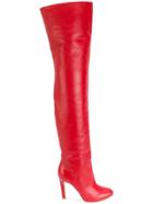 Francesco Russo Thigh High Boots - Red