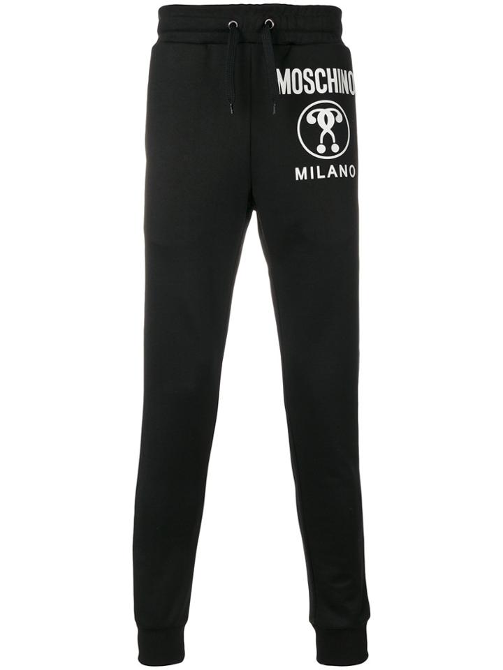 Moschino Logo Tracksuit Bottoms - Black