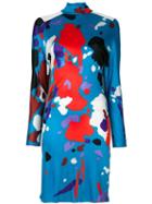 Versace Pre-owned Abstract Print Dress - Blue
