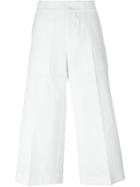 Marni Classic Culottes, Women's, Size: 40, White, Linen/flax/viscose/spandex/elastane