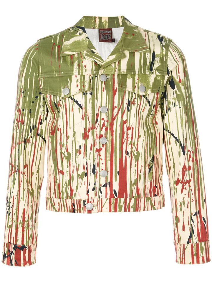 Jean Paul Gaultier Vintage Paint Drip Effect Jacket - Multicolour