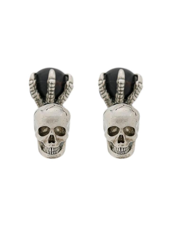 Alexander Mcqueen Skull And Claw Cufflinks - Metallic