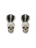 Alexander Mcqueen Skull And Claw Cufflinks - Metallic
