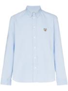 Kenzo Embroidered Tiger Cotton Shirt - Blue