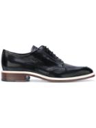 Lanvin Contrast Trim Derby Shoes - Black
