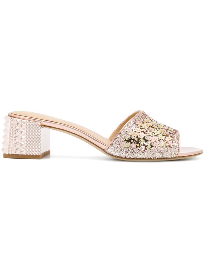 Ash Rubystar Glitter-finished Mules - Metallic