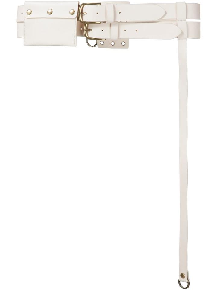 Y / Project Purse Double Twin Belt, Women's, Nude/neutrals, Calf Leather