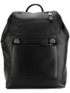 Coach Buckled Backpack, Black, Calf Leather