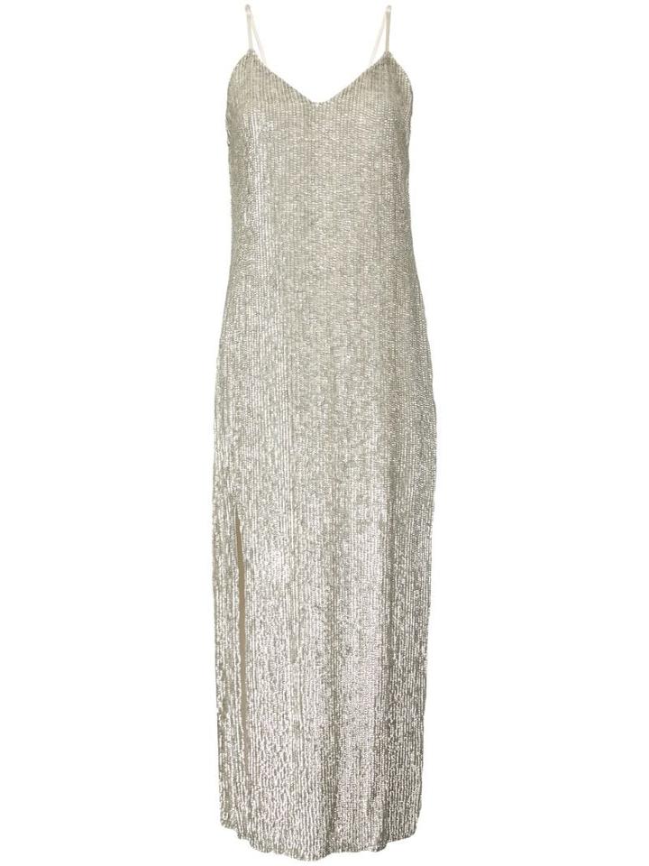 Retrofete Rebecca Sequined Midi Dress - Gold