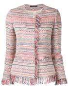 Tagliatore Tassel Trim Buttoned Jacket - Multicolour