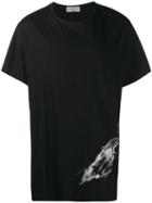 Yohji Yamamoto Animal Skull Print T-shirt - Black