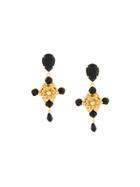Dolce & Gabbana Stud-drop Earrings - Black