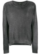 Avant Toi Round Neck Pullover - Black