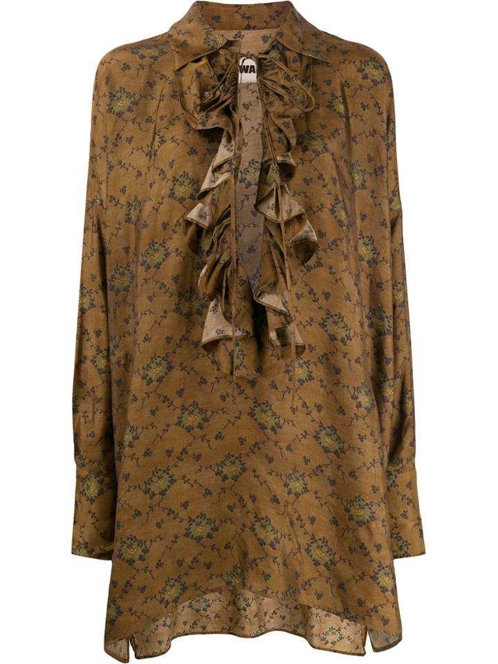Uma Wang Floral Print Blouse - Brown