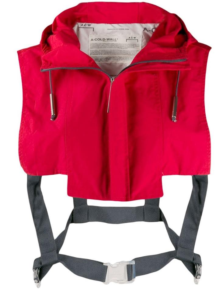 A-cold-wall* Cropped Shoulder Gilet - Red