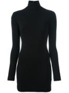 Dsquared2 Turtle Neck Mini Dress, Women's, Size: Small, Black, Polyamide/spandex/elastane/virgin Wool