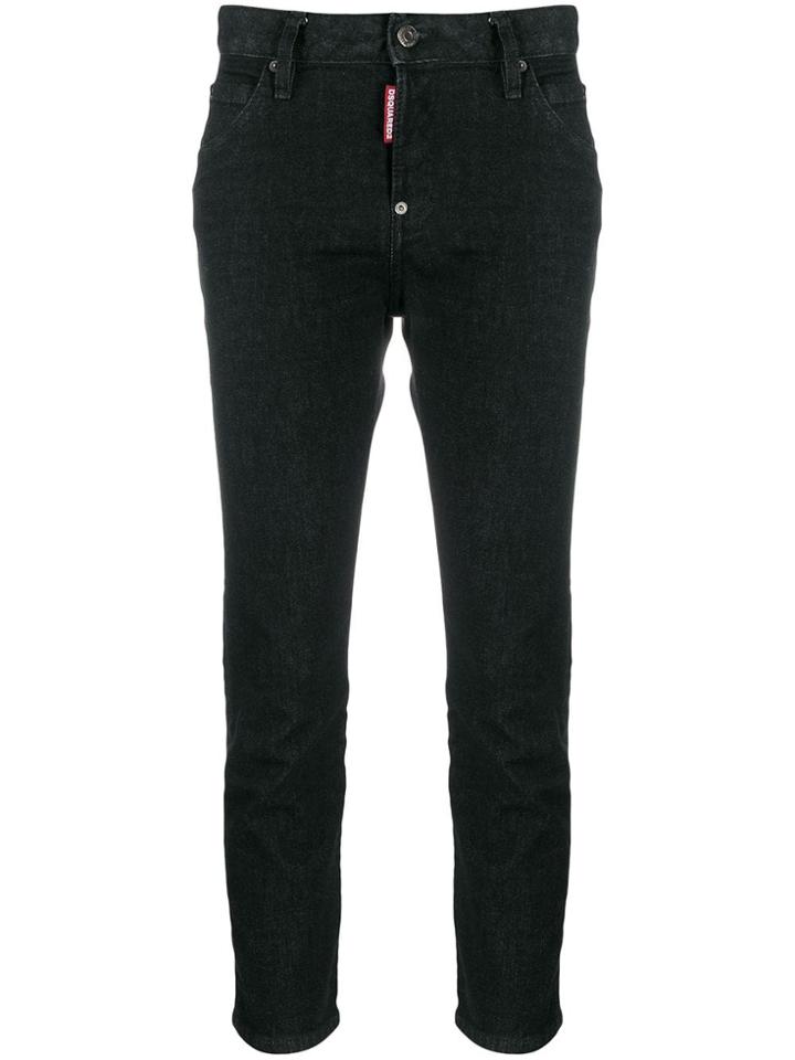 Dsquared2 Mid-rise Cropped Leg Jeans - Black