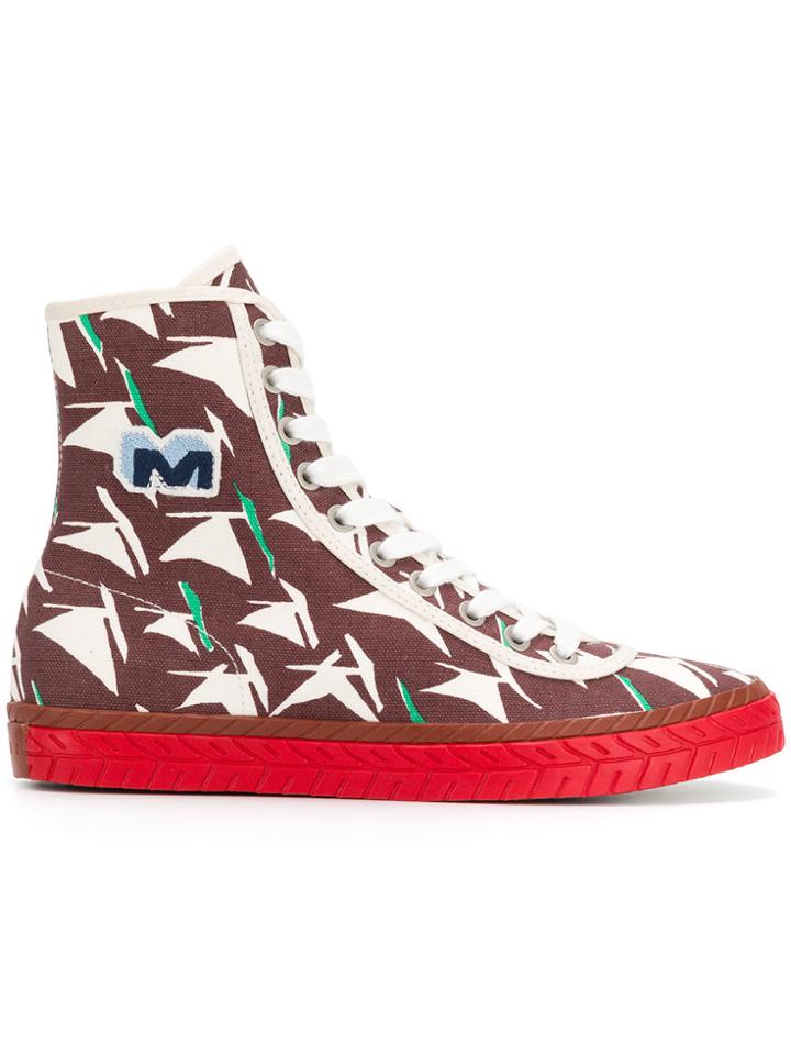 Marni Printed High Tops - Brown