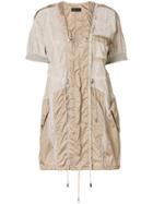 Diesel Black Gold Mesh And Parachute Mini Dress - Nude & Neutrals