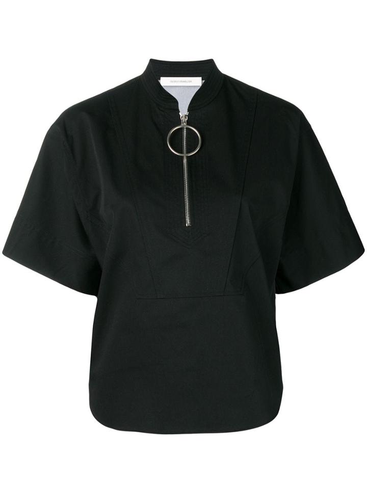 Cédric Charlier Structrued Jersey Top - Black