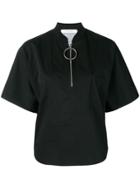 Cédric Charlier Structrued Jersey Top - Black