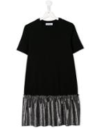 Dondup Kids Teen Ruffled Hem T-shirt Dress - Black