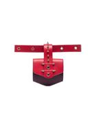 Okhtein Red Rodhawk Belt Bag With Studs