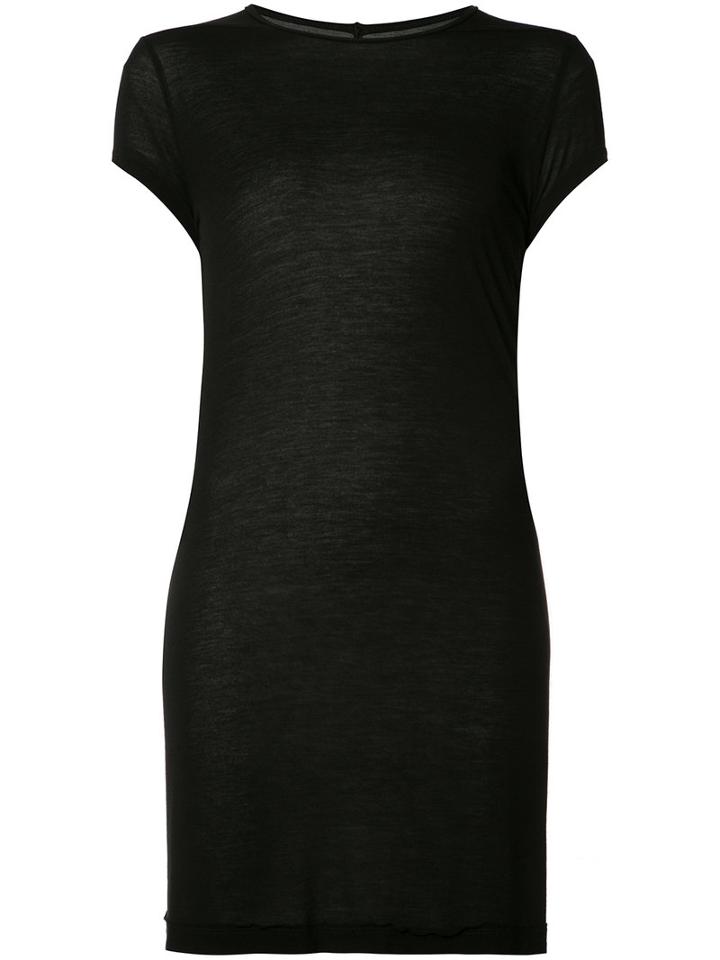 Rick Owens Long-length T-shirt, Women's, Size: 40, Black, Viscose/silk