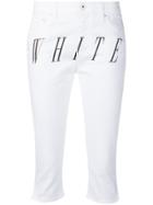 Off-white White Print Capri Pants