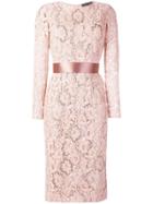 Max Mara Rebrode Lace Dress - Pink & Purple