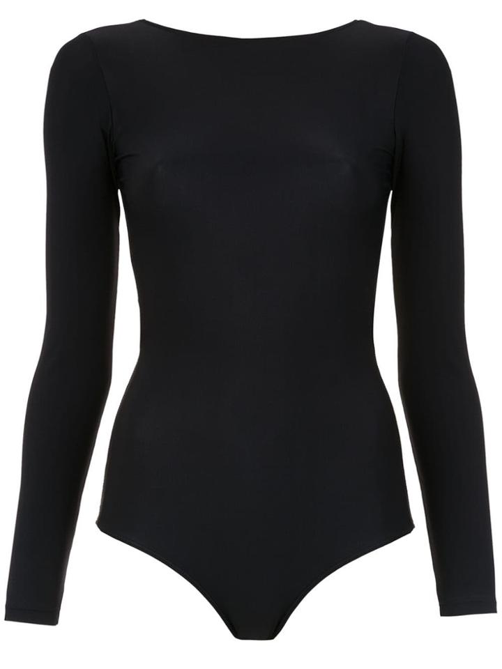 Reinaldo Lourenço Long Sleeved Bodysuit - Black