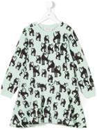 Mini Rodini - Panther Print Dress - Kids - Organic Cotton/spandex/elastane - 9 Yrs, Green