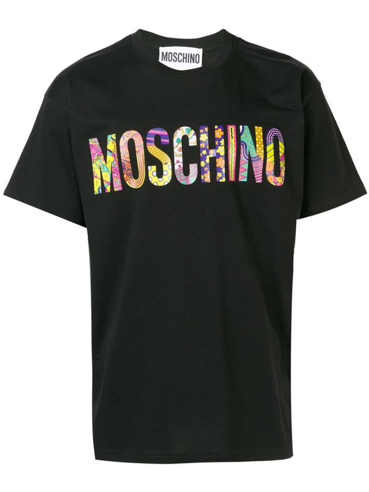 Moschino Psychedelic Logo Print T-shirt - Black