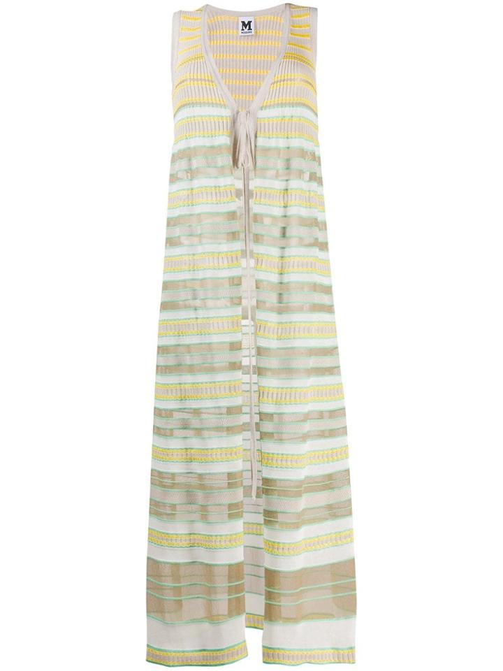M Missoni Striped Sleeveless Cardigan - Yellow