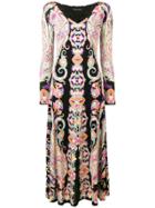 Etro Paisley Print Midi Dress - Black