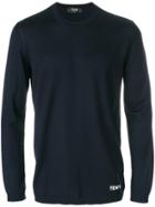 Fendi Bag Bugs Elbow Patch Sweater - Blue