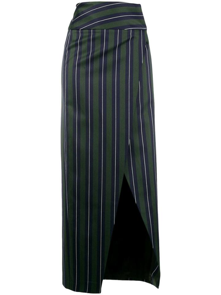 Rouge Margaux Striped Maxi Skirt - Green