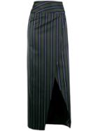 Rouge Margaux Striped Maxi Skirt - Green