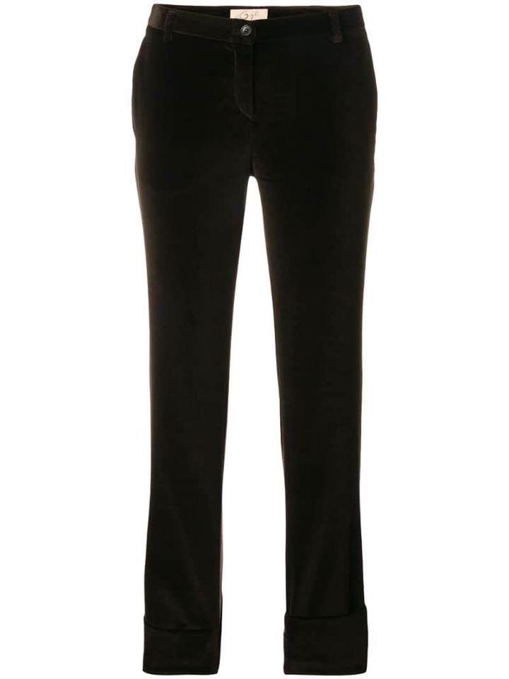 Romeo Gigli Pre-owned Turn-up Straight Leg Trousers - Brown
