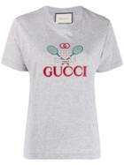 Gucci Gucci Tennis Embroidered T-shirt - Grey