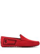 Tod's Logo Detail Loafers - Red