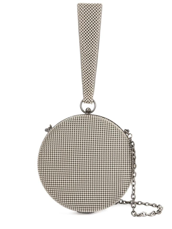 Whiting And Davis Studded Clutch Bag - Silver