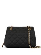 Chanel Pre-owned Diamond Quilted Cc Shoulder Bag - Black
