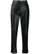 Pt01 Glitter Tailored Trousers - Black