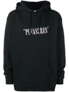 Pleasures Logo Print Hoodie - Black