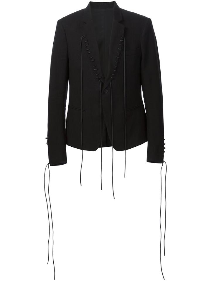 Haider Ackermann Lace Detail Blazer - Black