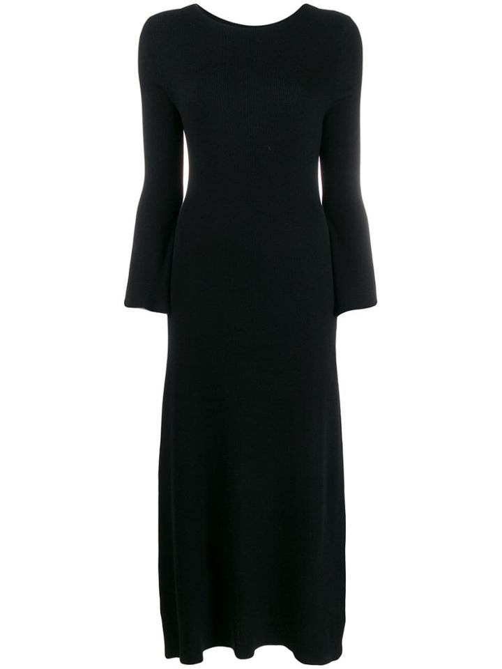 N.peal Ribbed Cashmere Midi Dress - Black