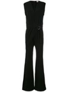 Michael Michael Kors Wrap Front Jumpsuit, Women's, Size: Xxs, Black, Polyester/spandex/elastane