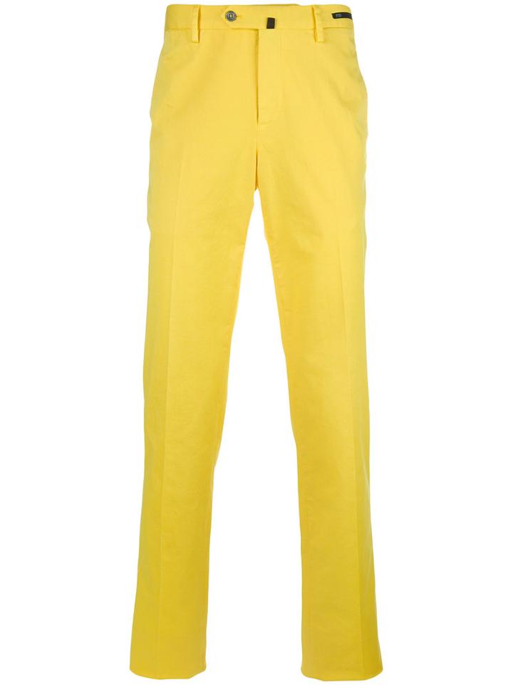 Pt01 - Slim-fit Trousers - Men - Cotton/spandex/elastane - 54, Yellow/orange, Cotton/spandex/elastane